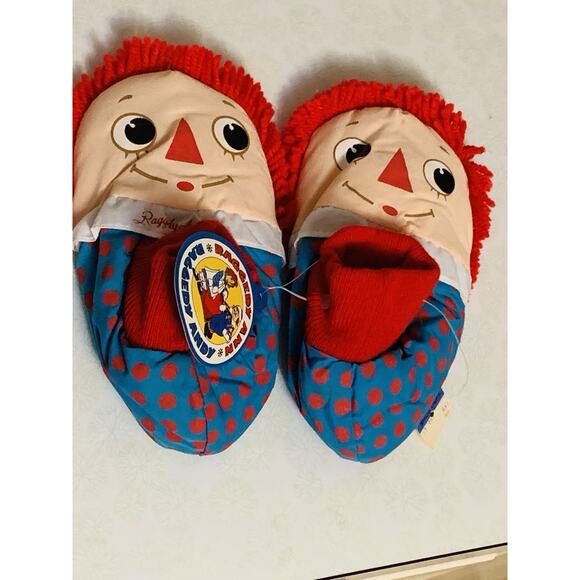Vintage Raggedy Ann & Andy 1988 Slippers Size XL (11/12) Fun Memories NWT - Picture 1 of 5